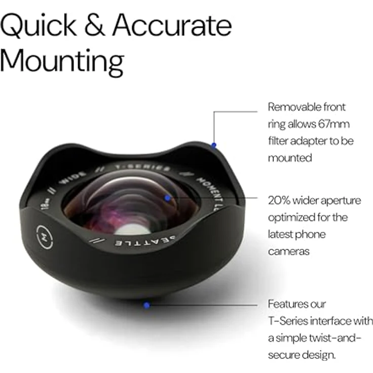 MOMENT Wide 18mm Lens T-Series, Weitwinkelobjektiv für Architektur- und Landschaftsaufnahmen, kompatibel mit iPhone 13 und neuer – Bild 6