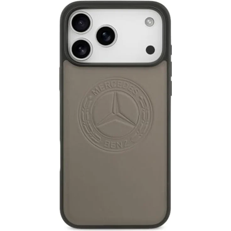 CG MOBILE Mercedes Leder Vintage Logo Hülle kompatibel mit MagSafe für iPhone 17 Pro Max, Echtleder in Taupe – Bild 3
