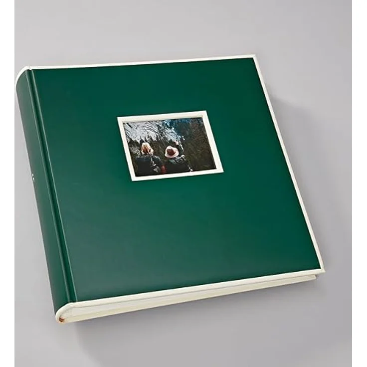 Semikolon 364061 Jumbo Album – 30x30 cm, 100 Seiten cremefarben, für 10x15 Fotos, mit Pergaminpapier – forest grün – Bild 2