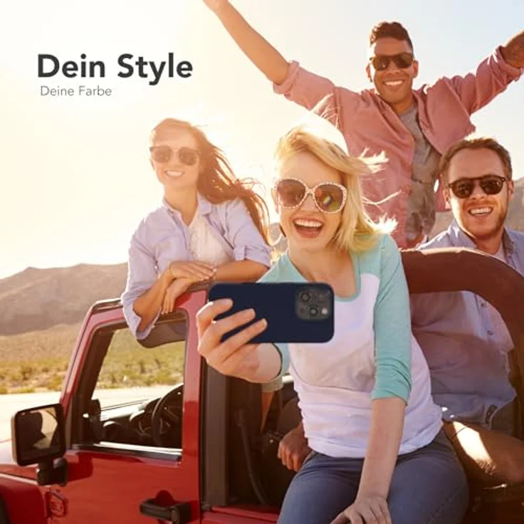 EAZY CASE Premium Silikon Handyhülle für iPhone 16 Pro, Slimcover mit Kameraschutz und Microfaser-Innenfutter, Nacht Blau – Bild 2