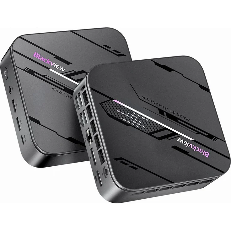 Blackview MP100 Pro (2026) Mini-PC, Intel i5-12450H, 16 GB RAM, 512 GB SSD, 4K UHD, WiFi 6, schwarz