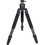 Rollei Rock Solid Alpha Mark III inkl. Rollei Stativkopf T7S MK III, sehr Robustes, professionelles Dreibeinstativ mit 360° Kugelkopf und 30KG Traglast., schwarz