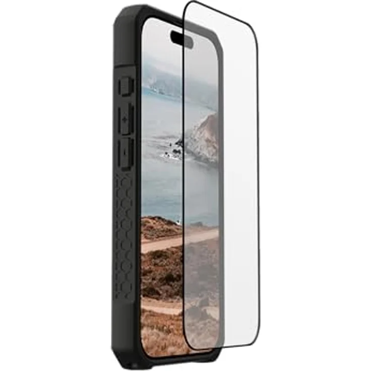 URBAN ARMOR GEAR UAG Displayschutzfolie für iPhone 17, gehärtetes Glas, HD-klar, Anti-Fingerabdruck, bruchsicher, transparenter schwarzer Rand – Bild 3