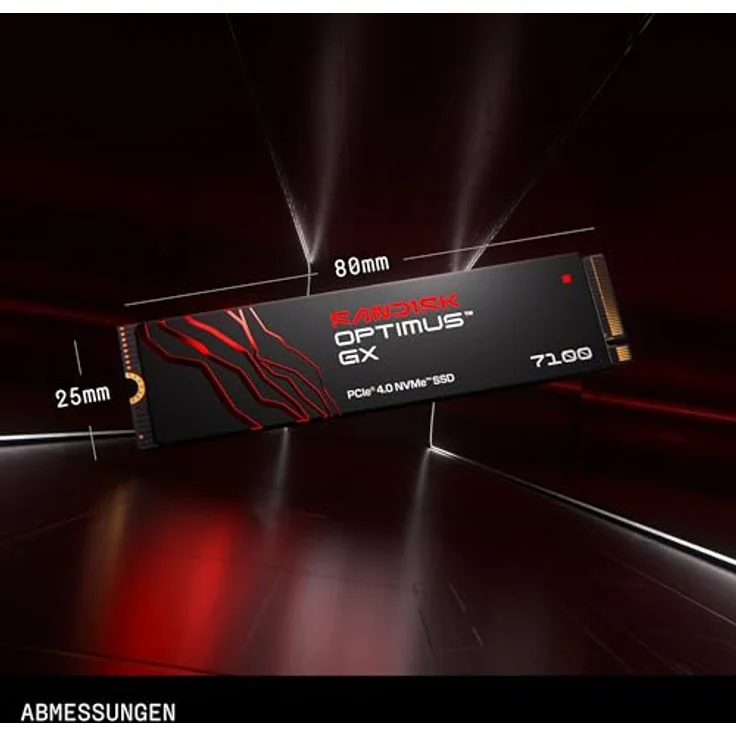 SANDISK Optimus™ GX 7100 NVMe™ Festplatte, 1 TB SSD PCI Express, sequenzielle Geschwindigkeiten bis zu 7.250 MB/s – Bild 6