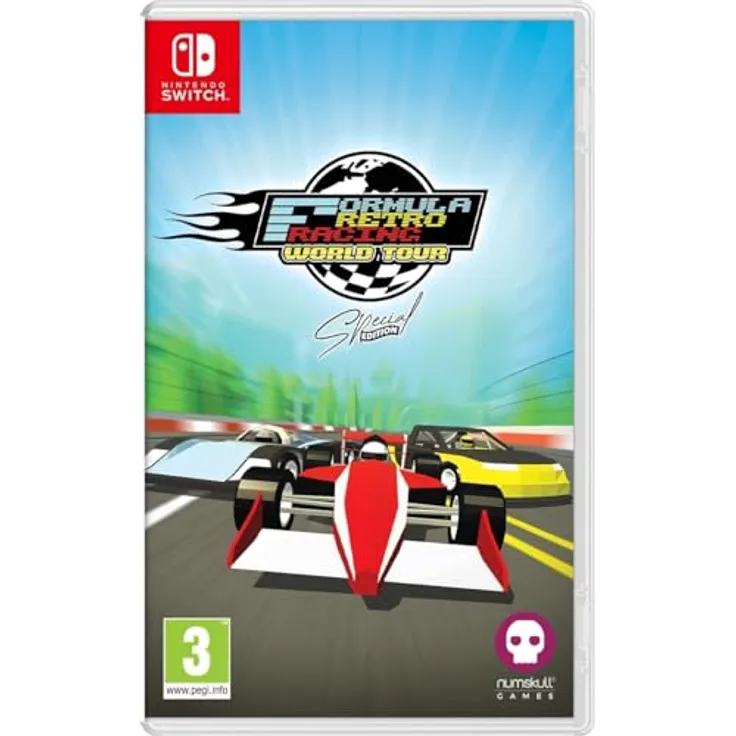 Numskull Games Formula Retro Racing: World Tour, Nintendo Switch Game mit Multiplayer und zerstörbaren Autos, bunt