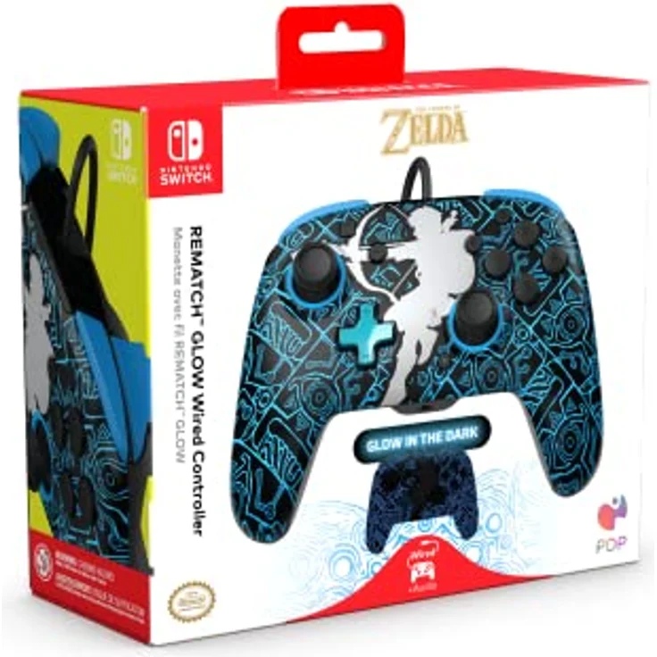 PDP Rematch GLOW Wired Controller Link, Kabelgebundener Videospiel-Controller in leuchtendem Design – Bild 2