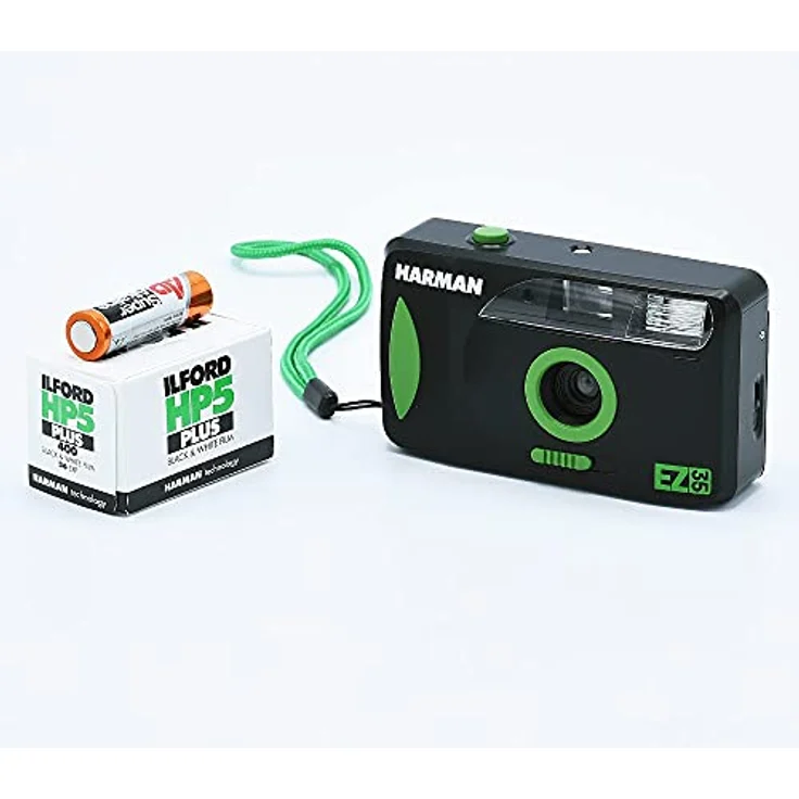 Ilford Harman Wiederverwendbare motorisierte Kamera mit Blitz und HP5+ 35 mm 36 Belichtungsfolie – Bild 3