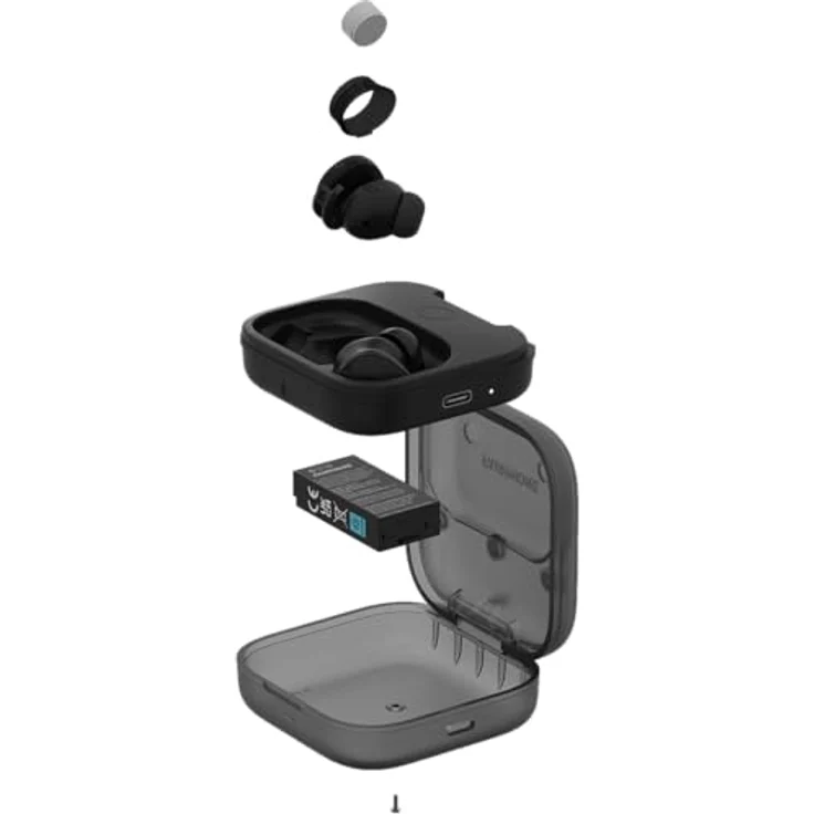 Fairphone Fairbuds True Wireless Earbuds (aktive Geräuschunterdrückung, austauschbare Batterie, Bluetooth 5.3) schwarz – Bild 5