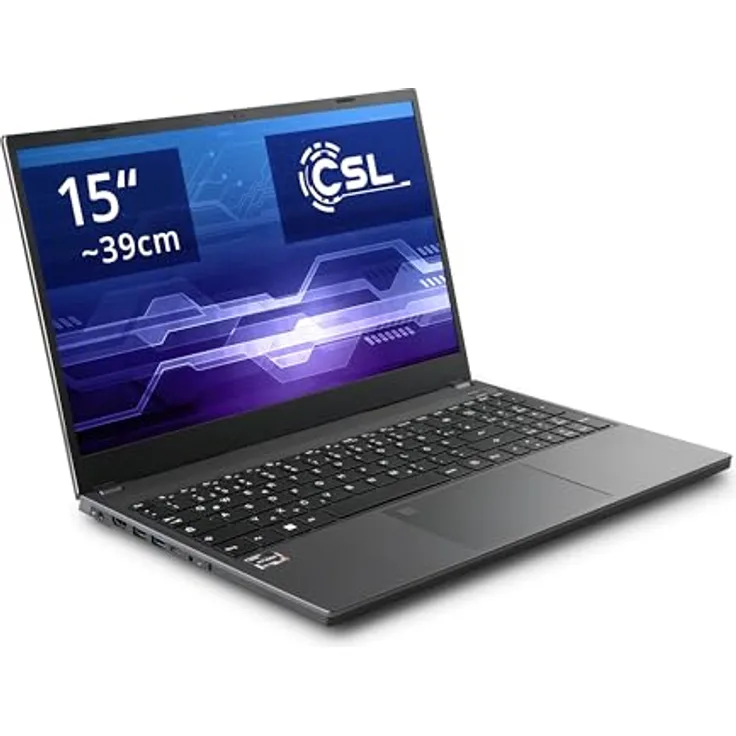 CSL R'Evolve C15 7430U, Ultra-Slim Laptop mit 15,6 Zoll FHD IPS-Display, AMD Ryzen 5 7430U, 64 GB RAM, 1000 GB SSD, USB 3.2, BT 5.2, AX WLAN