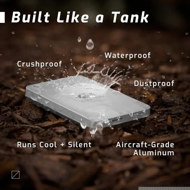 OWC 240GB Envoy Pro Elektron ultra compact USB-C 10Gb/s dust & water resistant rugged - Read/Write ov... (240 GB), Externe SSD, Silber – Bild 4