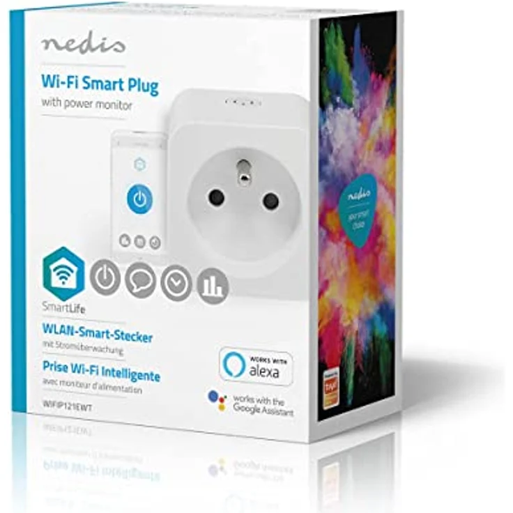 Nedis WIFIP121EWT, Smart Plug mit Fernsteuerung über Smartphone und Sprachbefehle, energieeinsparende Zeitplanung, kompatibel mit Nedis SmartLife-App – Bild 5