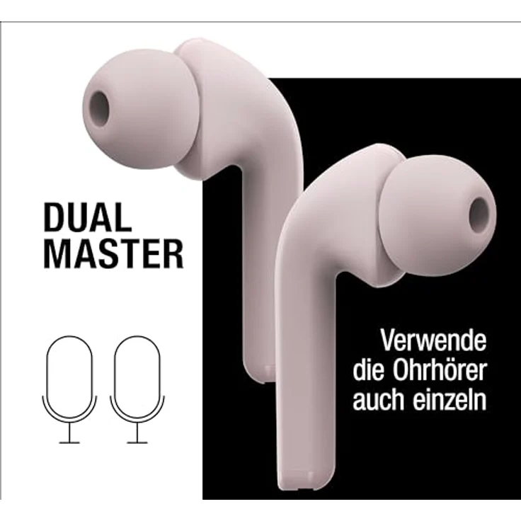 Fresh'N Rebel Twins Fuse True Wireless Earbuds - Smokey Pink (6 h, Kabellos) – Bild 4