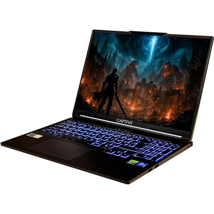 Captiva I95-158GE Highend Gaming Notebook, Intel Core i7-14650HX, GeForce RTX 5070, 16", 64 GB RAM, 2 TB SSD, Schwarz – Bild 1