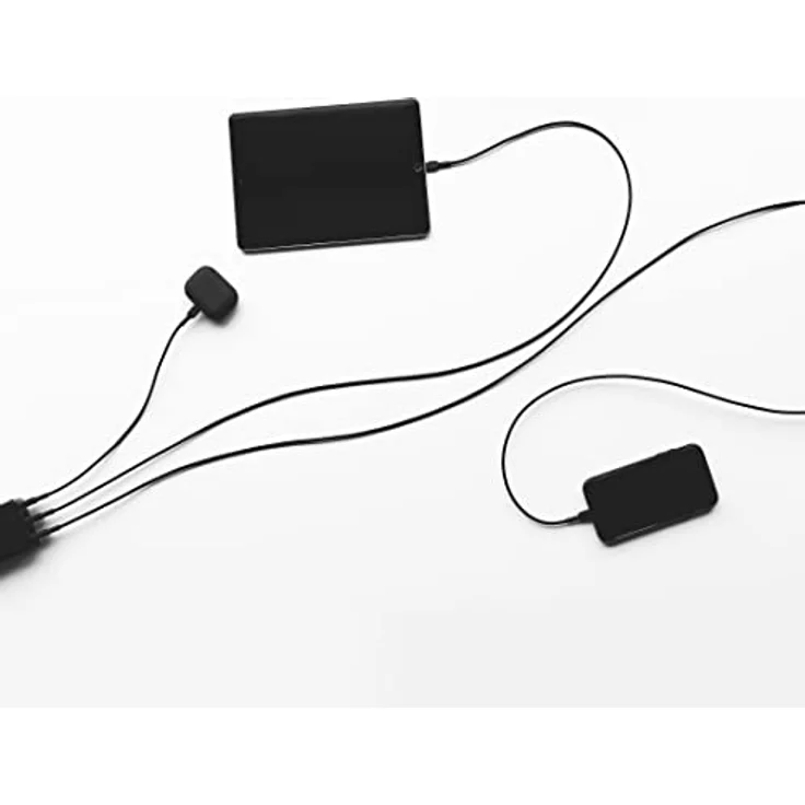 Green Cell GC Ray SET 3x USB-A - Lightning Typ-C Ladekabel 2m mit LED-Beleuchtung, Schwarz, Schnellladekabel für iPhone 14, 13, 12, 11, SE, Pro Max, X, XR, XS Max, 8, 7 Plus, 6, 6S, 5, 5C, 5S Plus – Bild 4