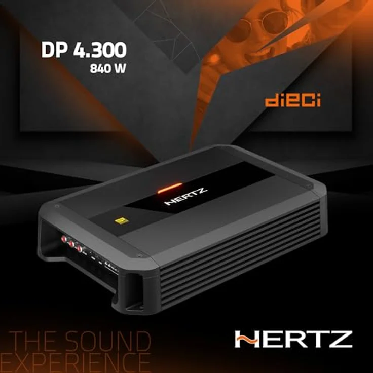 Hertz DIECI DP 4.300, 4-Kanal Verstärker mit Class-AB-Technologie und 60 W pro Kanal – Bild 3