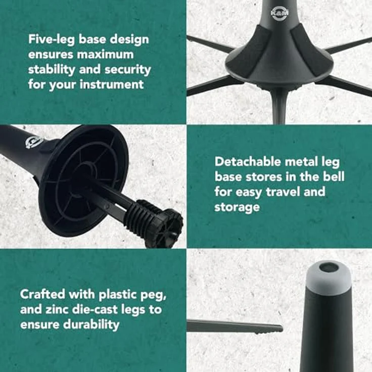 K&M 15213 Trompetenständer schwarz - Preisvergleich – Bild 2