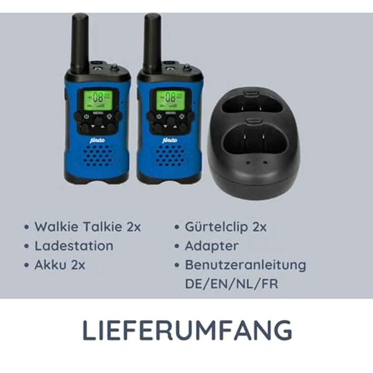 Alecto Walkie Talkie FR-175, (Set) mit 7 km Reichweite und Taschenlampe – Bild 9