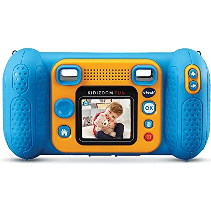 VTech Kidizoom Fun Blau, Digitalkamera für Kinder mit 2 MP, 1,8 Zoll Farbdisplay, Videos, 4-fach Digitalzoom, Kindersicherung – 3/10 Jahre – Version FR – Bild 4