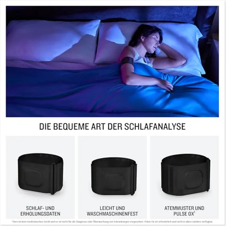 Garmin Index Sleep Monitor L/XL, Schlafarmband mit Sleep Score und HFV Status, Schwarz – Bild 3