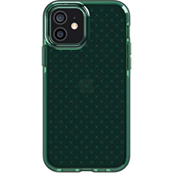 tech21 Evo Check Handyhülle für Apple iPhone 12 und 12 Pro 5G, 3,6 m Fallschutz, Mitternachtsgrün, selbstreinigend