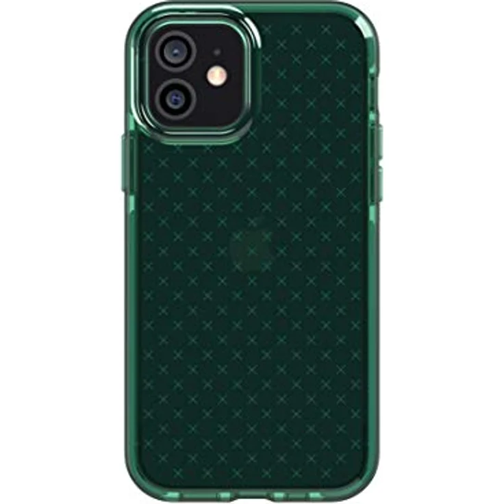 tech21 Evo Check Handyhülle für Apple iPhone 12 und 12 Pro 5G, 3,6 m Fallschutz, Mitternachtsgrün, selbstreinigend – Bild 1
