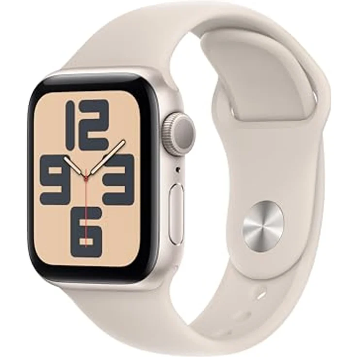 Apple Watch SE GPS (2. Generation), 40 mm, Aluminiumgehäuse Polarstern, Sportarmband Polarstern, S/M. – Bild 1