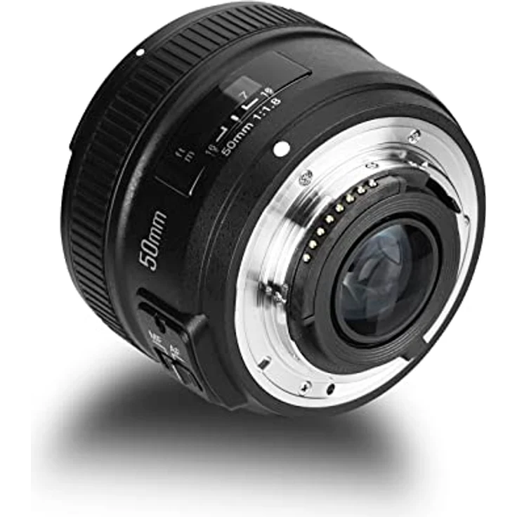 Yongnuo YN50 mm Nikon – Objektiv für Kameras DSLR (F-1.8, 58 mm, AF-MF), Schwarz – Bild 7