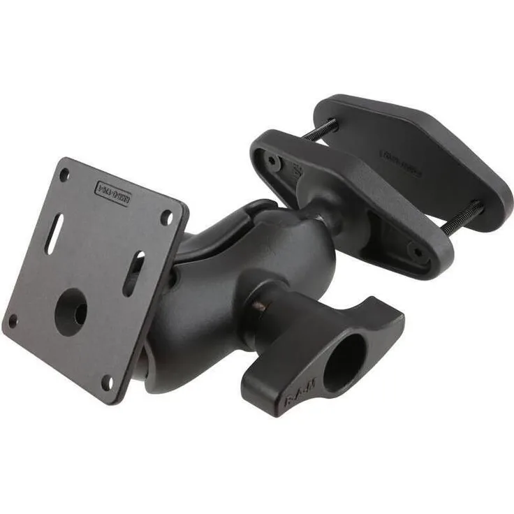 RAM Mounts RAM MOUNT 75MIL VESA BASE (RAM-D-2461U-C-247-4), Monitor-/Tablet-Halterung aus Aluminium mit 75 x 75 mm VESA-Montageschnittstelle, schwarz, max. Tragkraft 2,7 kg