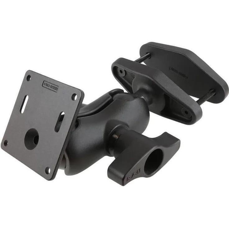 RAM Mounts RAM MOUNT 75MIL VESA BASE (RAM-D-2461U-C-247-4), Monitor-/Tablet-Halterung aus Aluminium mit 75 x 75 mm VESA-Montageschnittstelle, schwarz, max. Tragkraft 2,7 kg