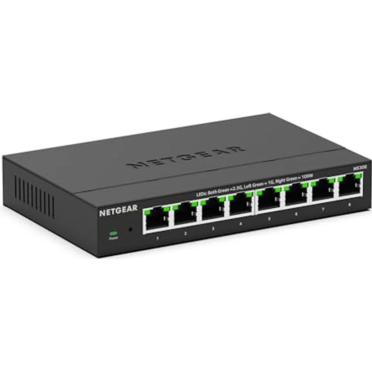 NETGEAR MS308 8 Port 2.5 Gbit Switch | Multi-Gigabit LAN Switch (1G/2.5G, Desktop or Wall Mounting) – Bild 1