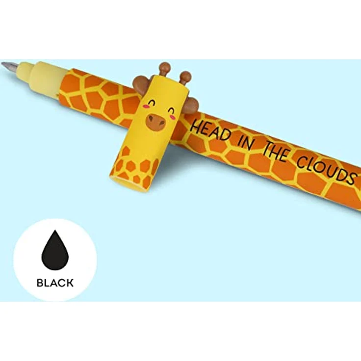 Legami Gelschreiber Savannah, EPSET0003, löschbar, Gehäuse Löwe, Elefant, Giraffe, 0,7mm, 3 Stück – Bild 4