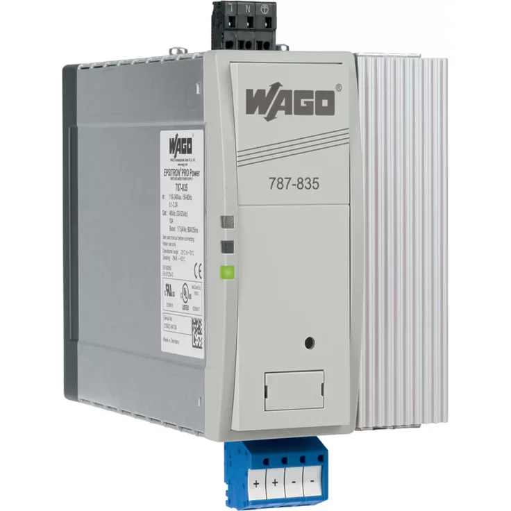 WAGO 787-835, Primär getaktete Stromversorgung mit PowerBoost, 480 W, 85-264 V, 50-60 Hz, Stand-by-Eingang, für Schaltschrankeinbau