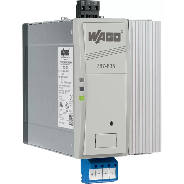 WAGO 787-835, Primär getaktete Stromversorgung mit PowerBoost, 480 W, 85-264 V, 50-60 Hz, Stand-by-Eingang, für Schaltschrankeinbau