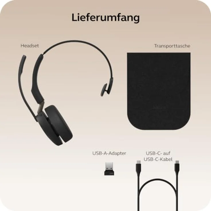 Jabra Evolve3 65 Mono, LINK 390a, UC On Ear Headset mit Bluetooth® und Geräuschunterdrückung, kabellos, Schwarz – Bild 10