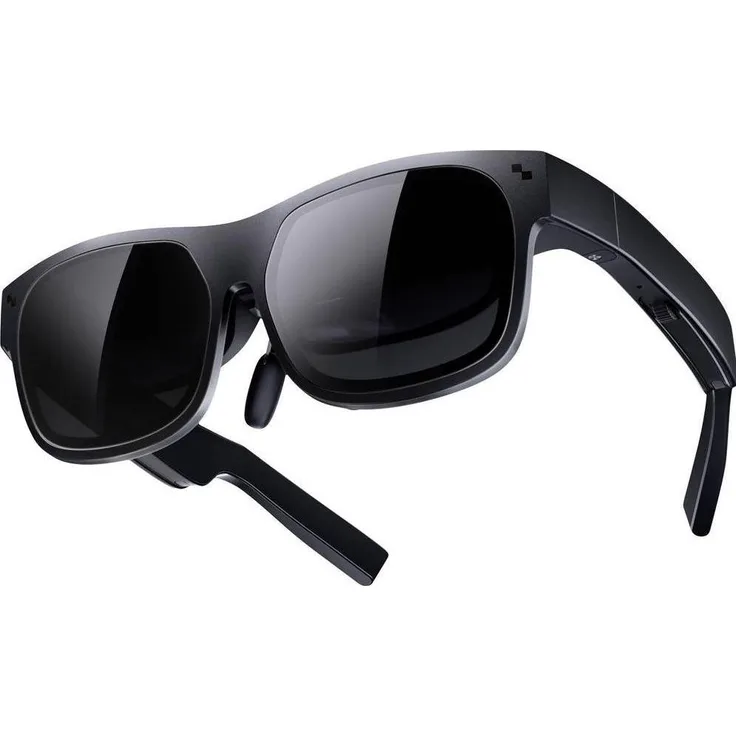 TCL RayNeo NXTWEAR S+, AR-Brille mit integriertem Soundsystem, transparente Front, Augen- und Sprachsteuerung, Schwarz