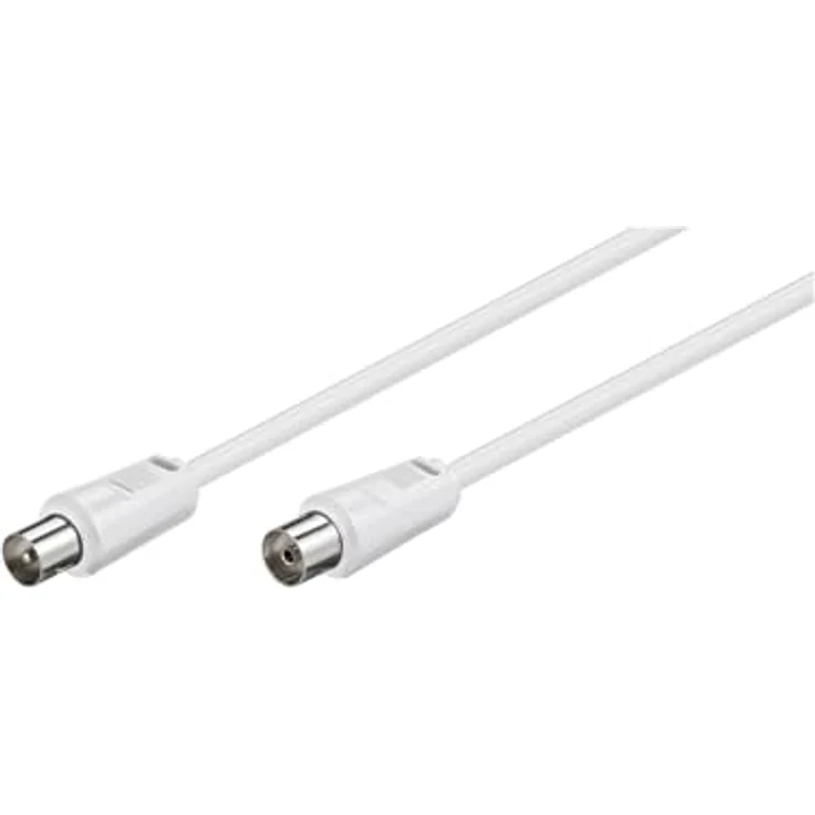 Goobay 11514 Antennenkabel, Vernickelte Koax-Stecker auf Koax-Buchse, Koaxialkabel geeignet für TV, HDTV, Radio, DVB-T2, DVB-S, DVB-S2, DVB-C, L, 2-fach geschirmt, 70 dB, 75 Ohm, 10m weiß – Bild 8