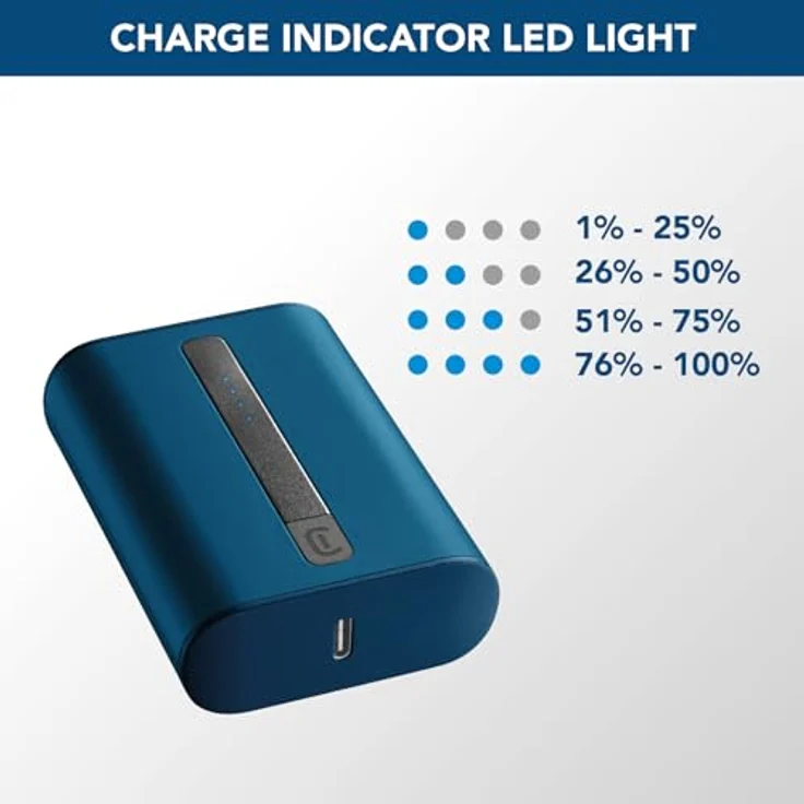Cellularline Powerbank THUNDER 10000 mAh, blau – Bild 4