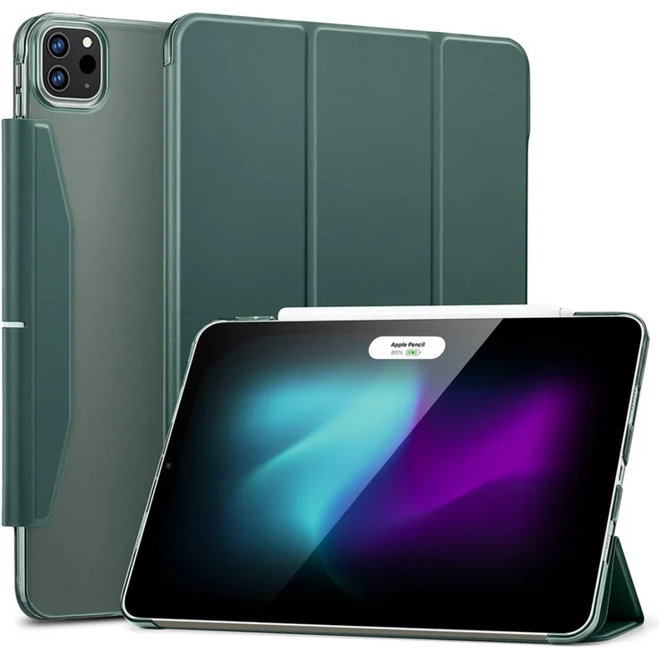 ESR Ascend Trifold Case, Tablet Hülle für iPad Pro 13" (2024, M4) mit robustem Schutz und zwei Standpositionen, Grün