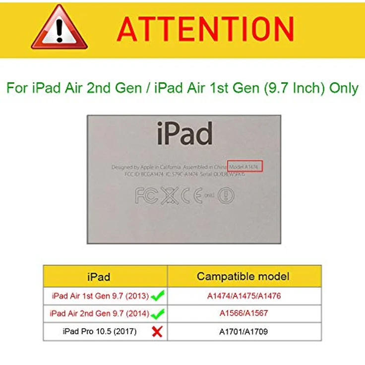 Fintie Hülle für iPad Air 2 (2014 Modell) / iPad Air (2013 Modell) - Ultradünne Superleicht Schutzhülle mit Transparenter Rückseite Abdeckung mit Auto Schlaf/Wach Funktion, Marineblau – Bild 3