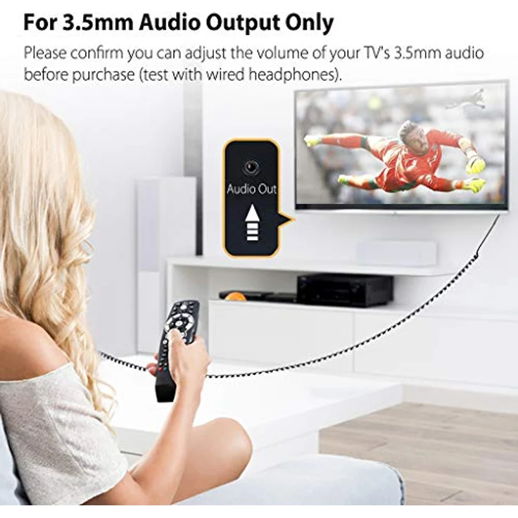[2018 Version] Avantree In Ear TV Kopfhörer mit Langem Kabel, Langes Ohrhörer mit Mikrofon und 3.5m Verlängerungs Schnur für PC, Metall Stereo In-Ear Headset Ohrstöpsel mit Wendelkabel - HF027 – Bild 5
