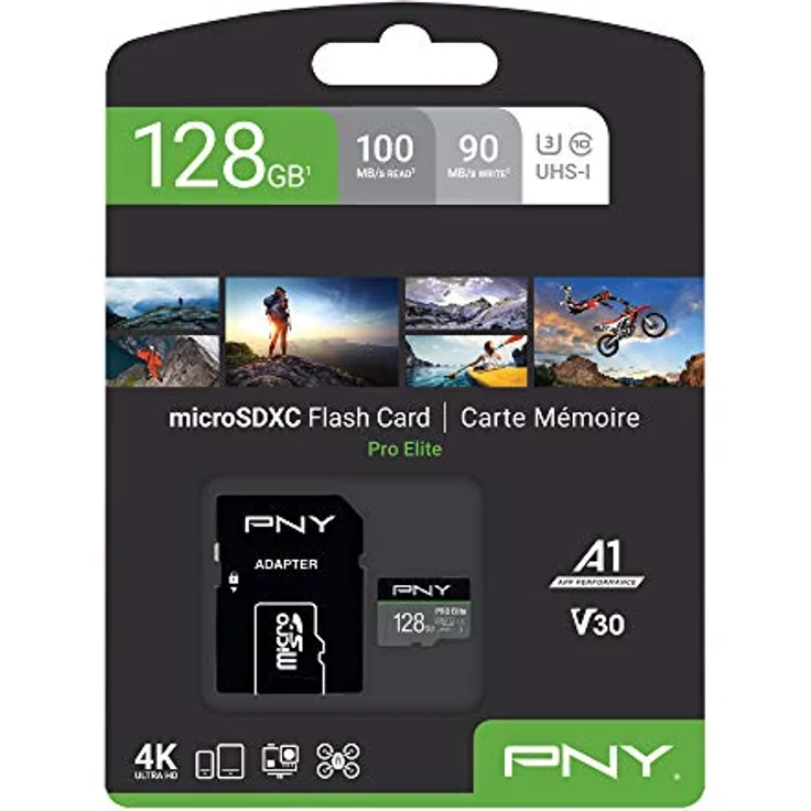 PNY Pro Elite microSDXC card 128GB Class 10 UHS-I U3 100MB-s A1 V30 – Bild 5