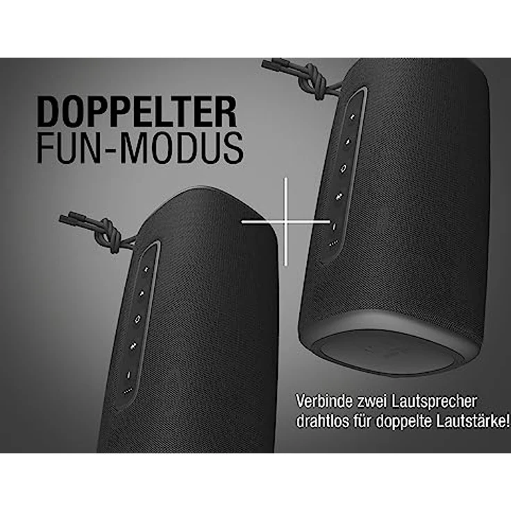 Fresh 'n Rebel Bold L2, kabelloser Bluetooth-Lautsprecher, IPX7 wasserdichter Lautsprecher mit klarem Sound, tiefen Bässen und kräftiger Lautstärke, Party-Modus, 22 Stunden Spielzeit (Storm Grey) – Bild 5