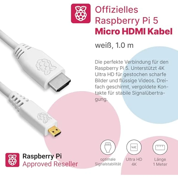 BerryBase Raspberry Pi 5 Starterkit, 64GB microSDHC mit Pi OS, Gehäuse, Netzteil, HDMI-Kabel, 8GB RAM, weiß – Bild 8