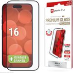 Displex Premium Panzerglas (Full Cover, 10H) für Apple iPhone 16, Eco-Montagerahmen, hüllenfreundlich - Preisvergleich