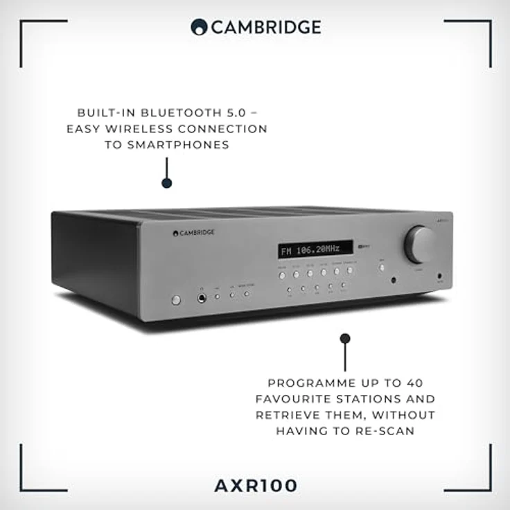 Cambridge AXR 100 Receiver Lunar Grey Stereoreceiver #5055300418104 – Bild 7