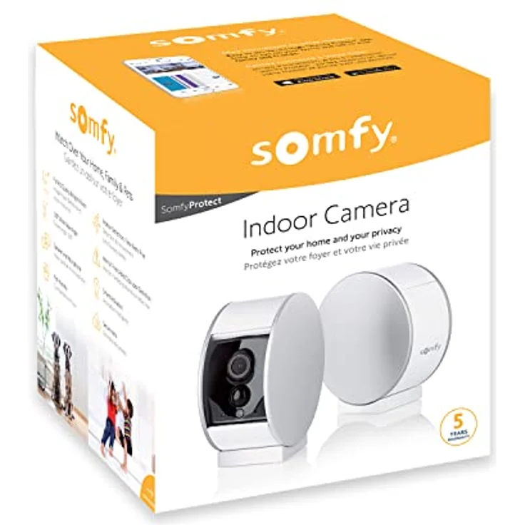 Somfy 2401507 Innenkamera (mit automatischer Blende, 130° Weitwinkel Blick, 8-fach Zoom, Nachtsichtfunktion, Lautsprecher und Mikrofon, Bewegungsmelder) – Bild 3