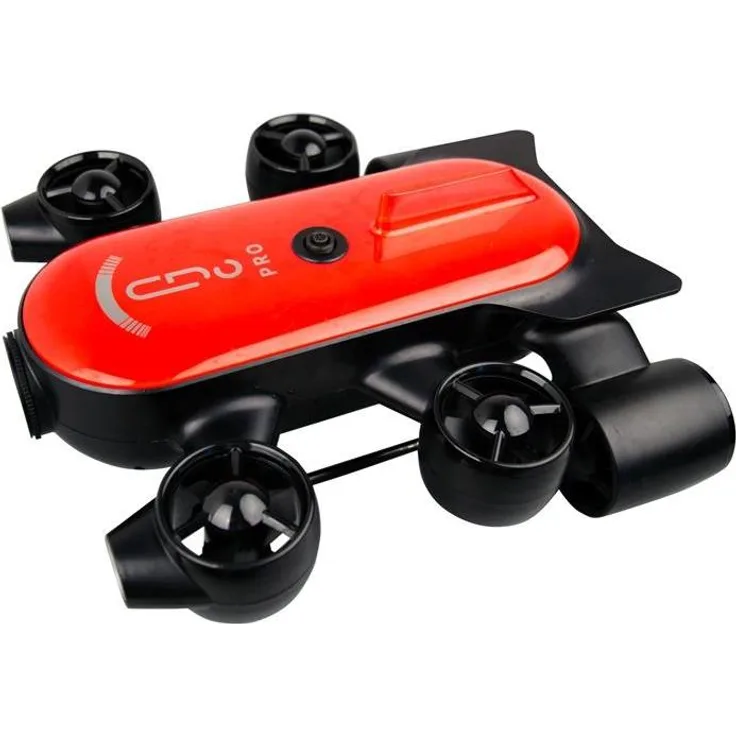 Geneinno T1-Pro Unterwasserdrohne, 150m Tauchtiefe, 4K Kamera mit 12 MP, Stabilität bei 4 Knoten, Rot