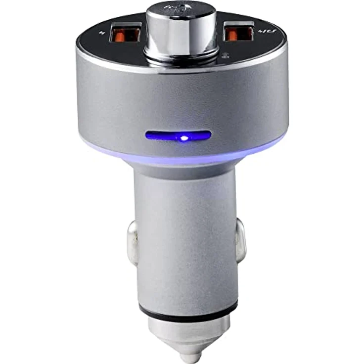 Renkforce RF-CAR-100, Bluetooth® FM Transmitter mit Freisprechfunktion, Micro-SD-Kartenslot und 2x USB-A Anschluss – Bild 1