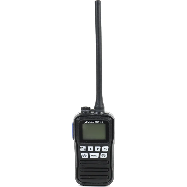 Stabo RTM 100, tragbare Li-Ionen Seefunkstation IP X7, Scan, Dual/Tri-Uhr, schwarz