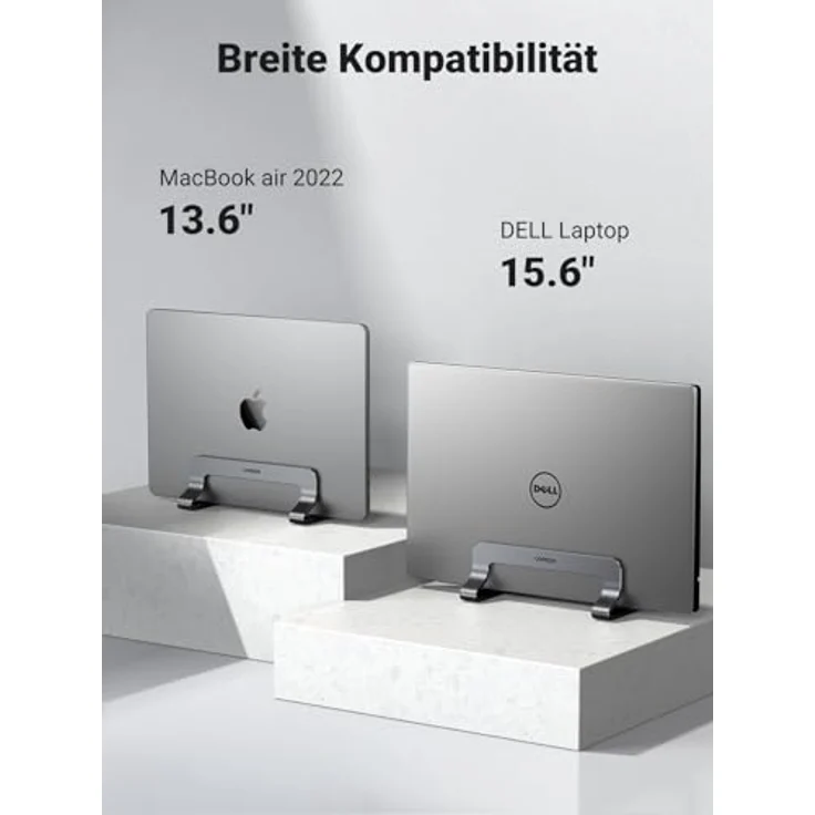 UGREEN 20471 Notebook-Ständer, vertikaler Laptop-Halter aus Aluminium mit einstellbarer Breite und Anti-Rutsch-Schutz für Geräte bis 17,3 Zoll – Bild 9
